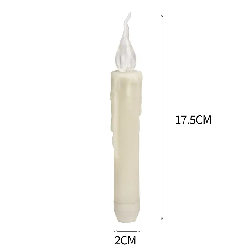 Realistic LED Flameless Taper Candles, Battery Operated Flickering Flame Handheld Candlesticks Tapered Candle for Wedding