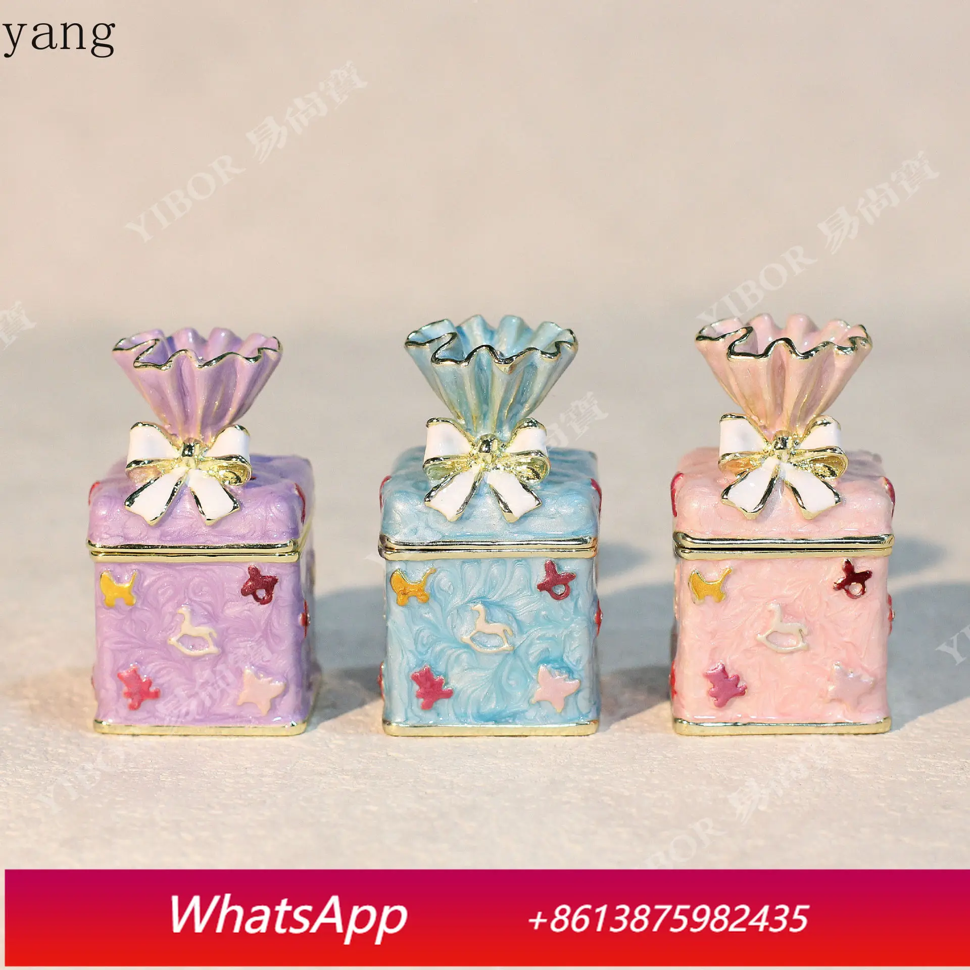 

CX alloy jewelry box, enamel color candy, cute girl jewelry storage box