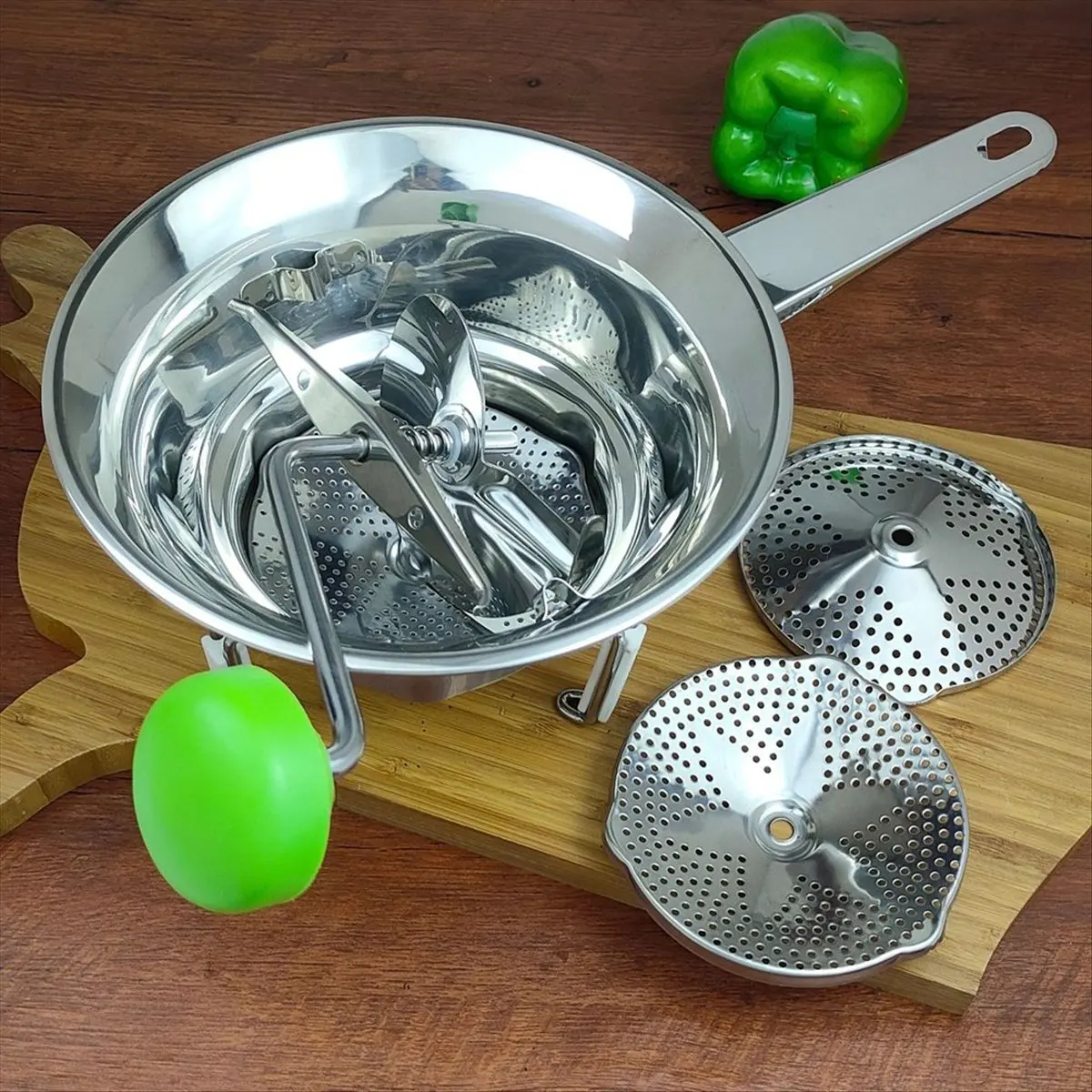 Stainless Steel Food Blender Vegetable and Fruit Grinder Vegetable Blender Baby Cooking Conical Potato Masher