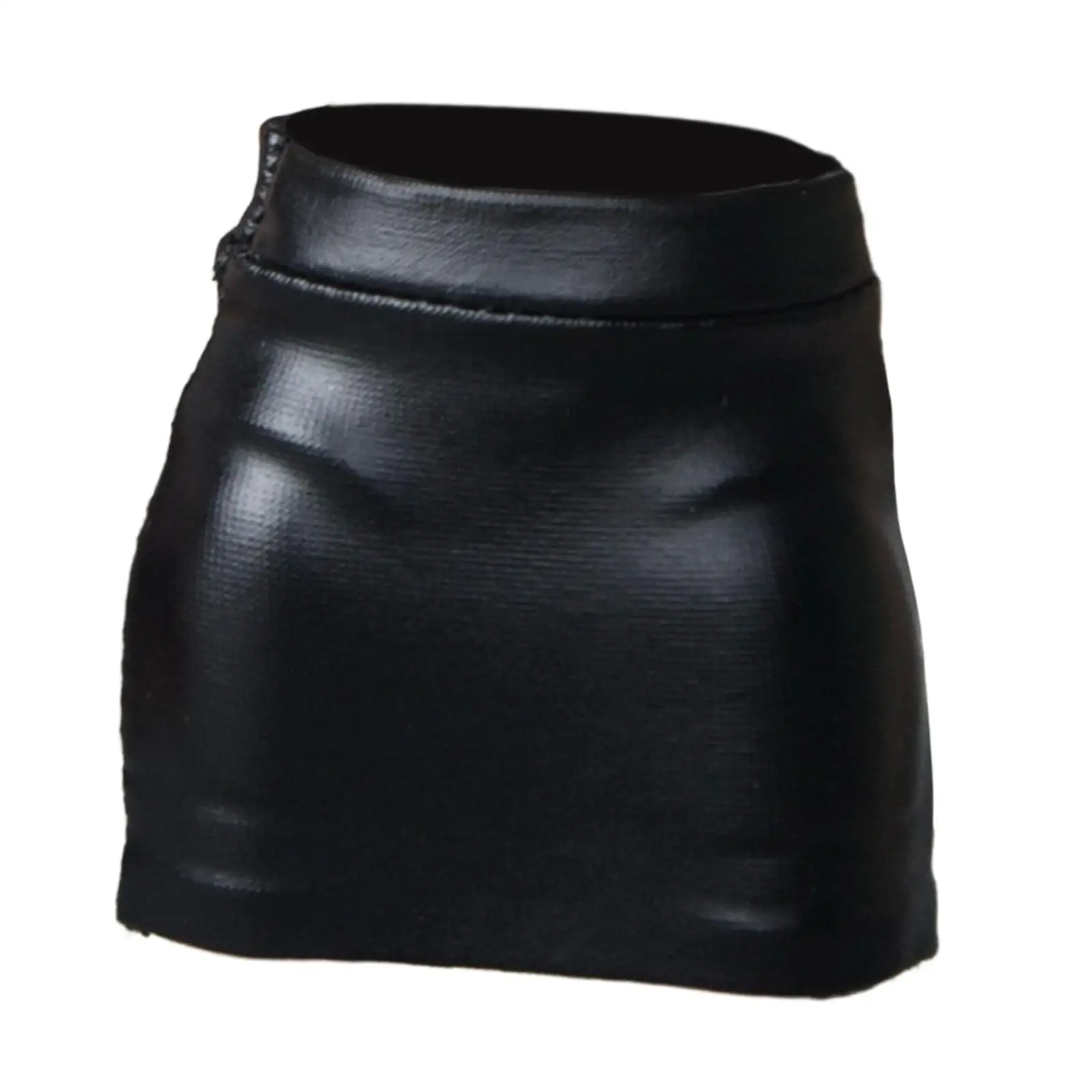 

1:12 Scale Action Figure Clothes PU Leather Skirt Dress up Doll Costume Photo Prop for 6" Female