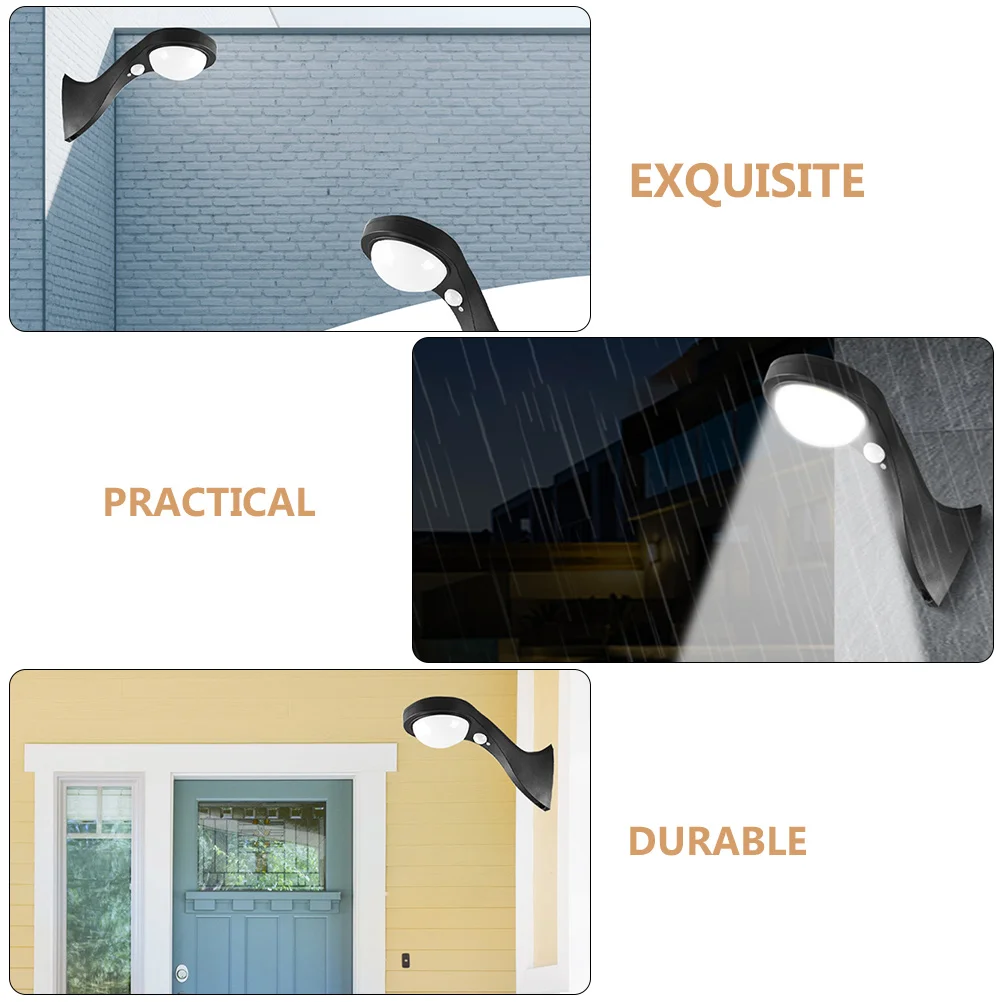 

Solar Wall Light Lights Waterproof Sensor Lamp Solar-powered Outside Round Abs Outdoor Human Human-sensor Yard