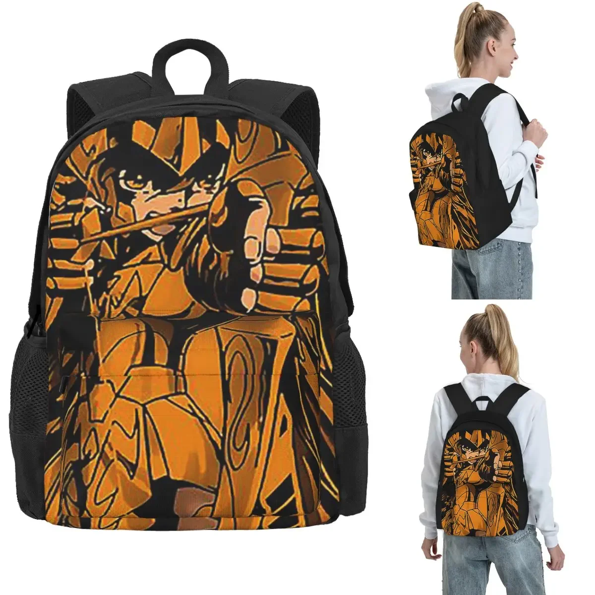 Knights Of The Zodiac  Anime Backpack Hot Sale Daypack Large Capacity Boys Girls BookBag School Bag Shoulder Bags for Men Women