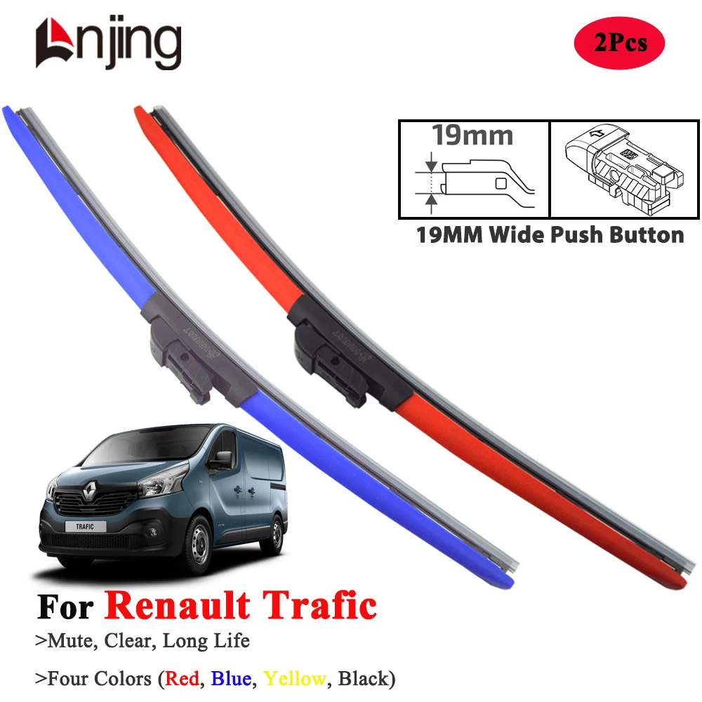 

LNJING Colorful Wiper Blades For Renault Trafic 1980-Now