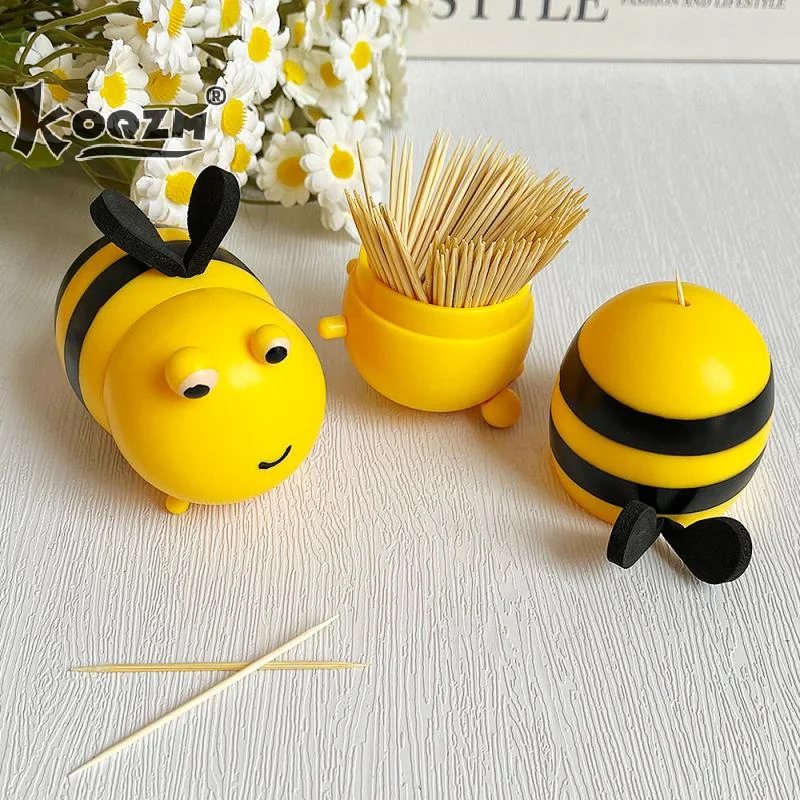 Bee Toothpick Dispenser Household Toothpick Holder Creative Decor Cute Toothpick Organizer Table Decoration And Accessories