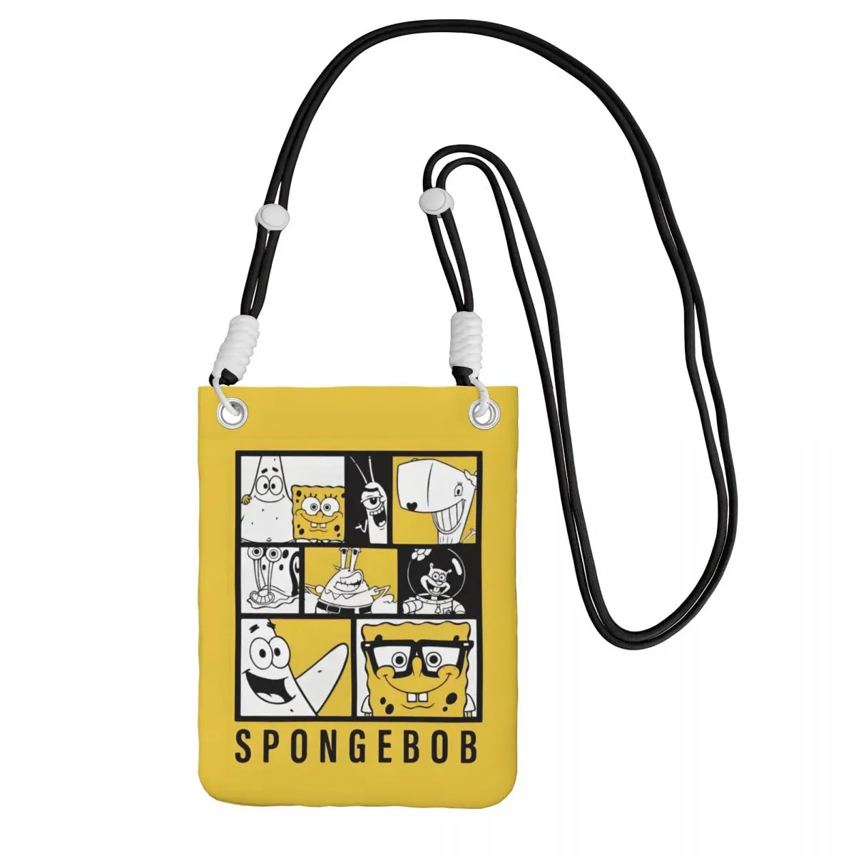 

Custom SpongeBobed Carry A Mobile Phone Bag Diagonally Women Men Animated Comedy Mobile Bag Camping Biking Phone Money Pouch