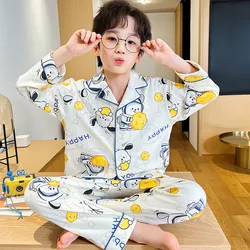 Pochacco Sanrio Children Pajama Sets Kawaii Cartoon Print Kids Nightwear Set Comfortable Suitable Soft Indoor Clothes Autumn