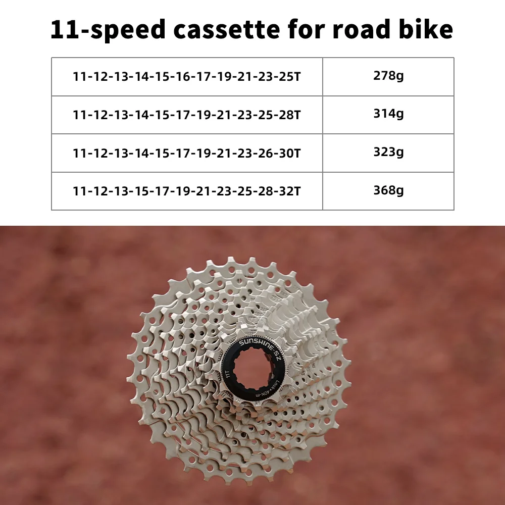 Road Bike Cassette 11 Speed 23T 25T 28T 30T K7 Ultralight Freewheel for 11V Road Bicycles NEW