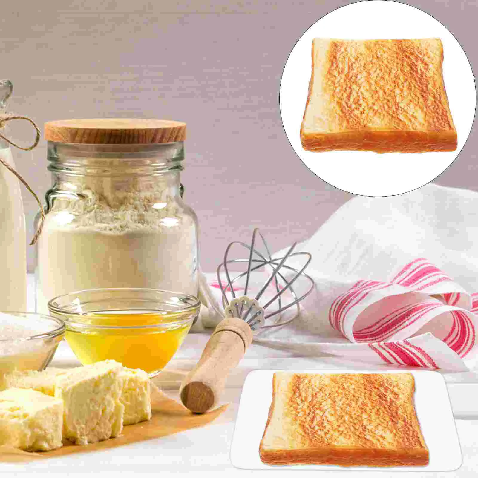 Decor Simulation Toast Slice Bakery Bread Decoration PU Sliced Toy Decorate Play House Chocolate Simulated Photo Props Toddler