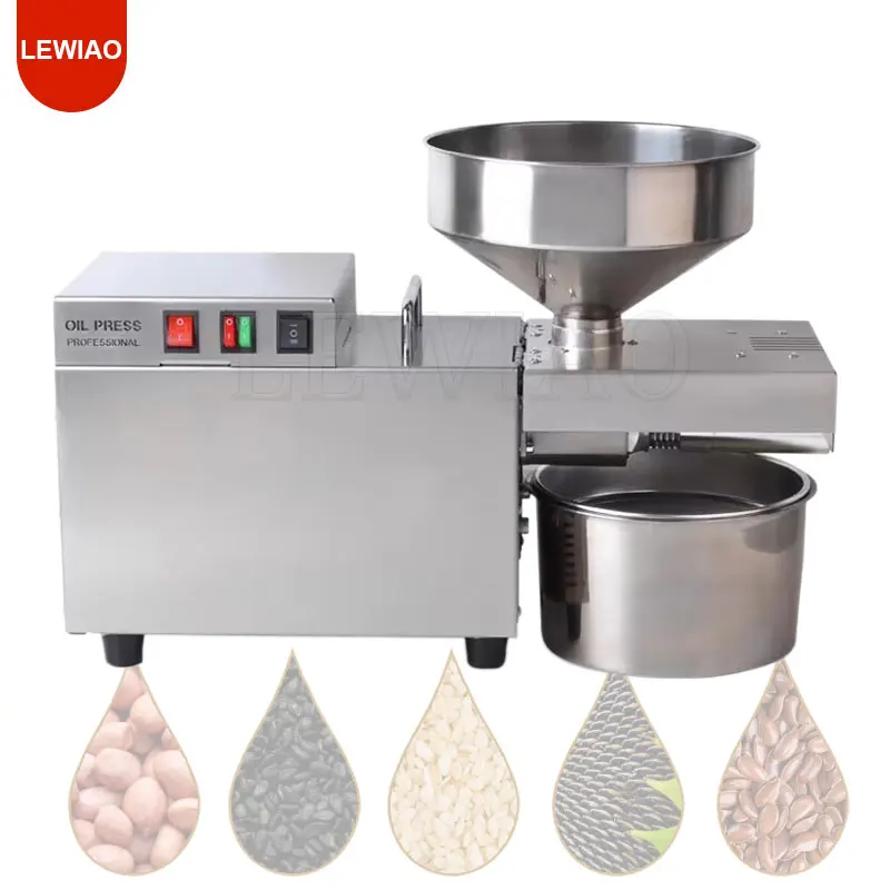 

Automatic Stainless Steel Oil Press Cold Oil Machine Home Oil Presser Sunflower Olive Oil Extractor