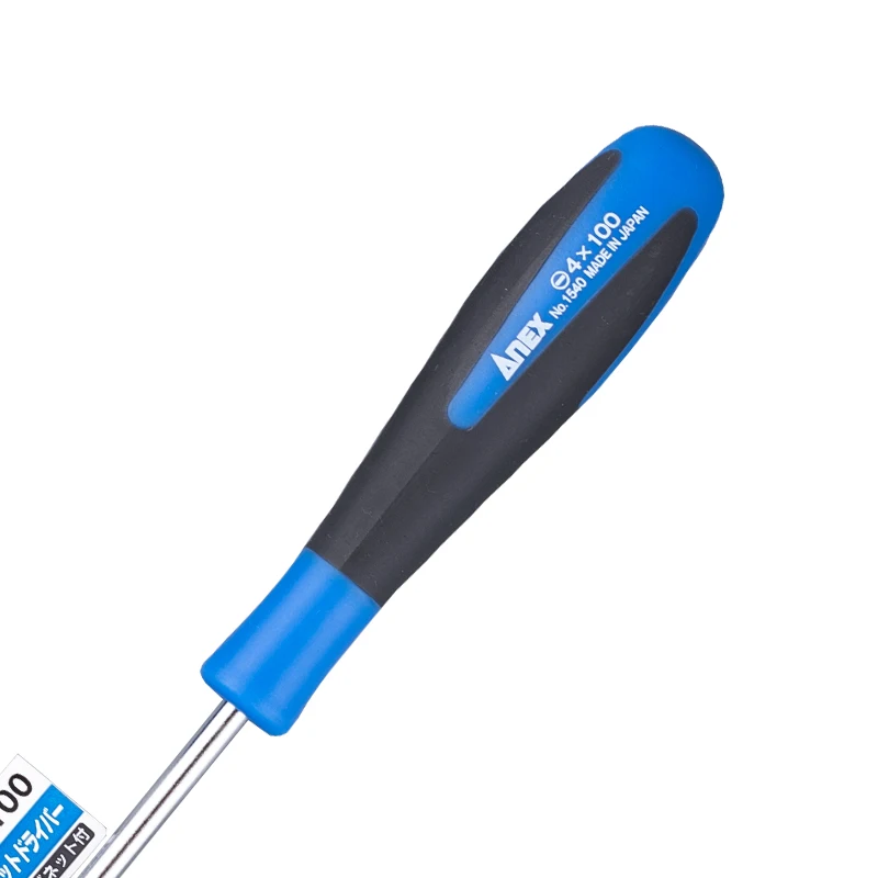 ANEX Precision Screwdriver 4.0mm/0.2 Inch Phillips PH0/PH1/PH2 Phillips 4.0mm Flat Driver Magnetic Tip Made in Japan