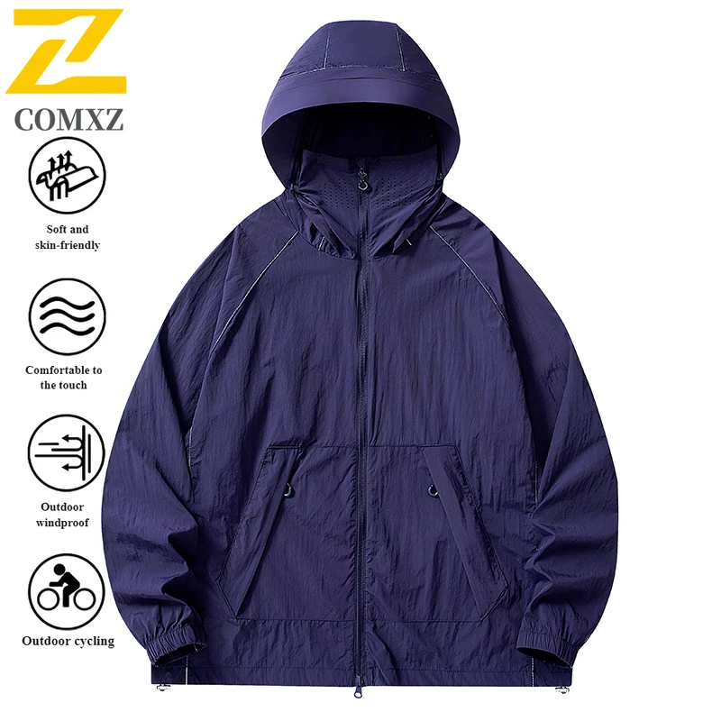 سترة صيفية للرجال خارجية بعامل حماية من الأشعة فوق البنفسجية 50 + سترة حماية من الأشعة فوق البنفسجية خفيفة الوزن للغاية من الحرير الجليدي سريعة الجفاف معطف صيد للمشي والاستخدام اليومي 2025 #1