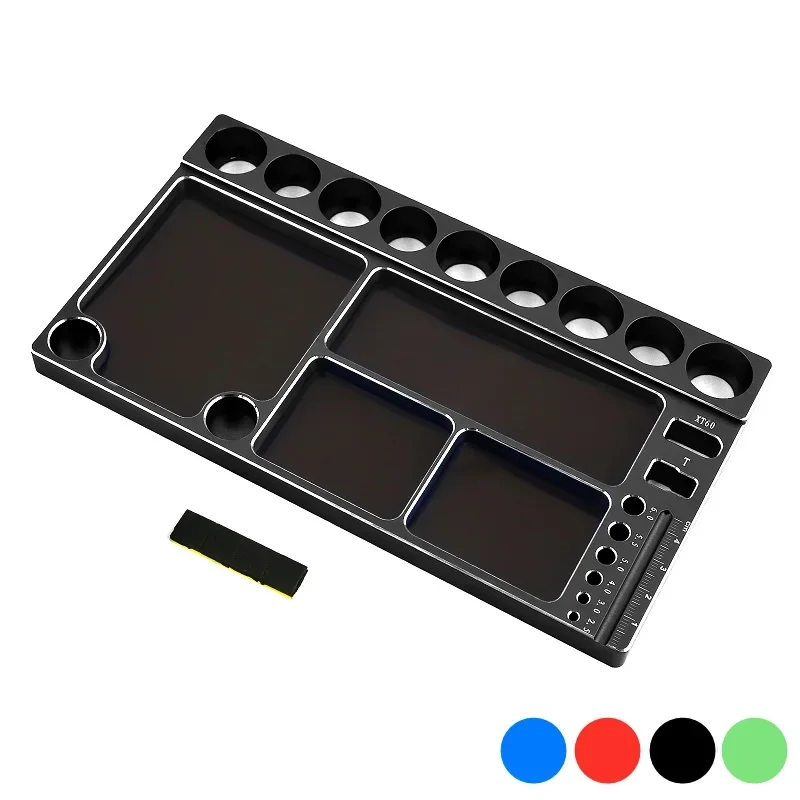 200x110mm CNC Aluminium Multifunction Screw Tray Nut Gasket Storage Tool Organizer for RC Car Boat Airplane Model HSP RC Car