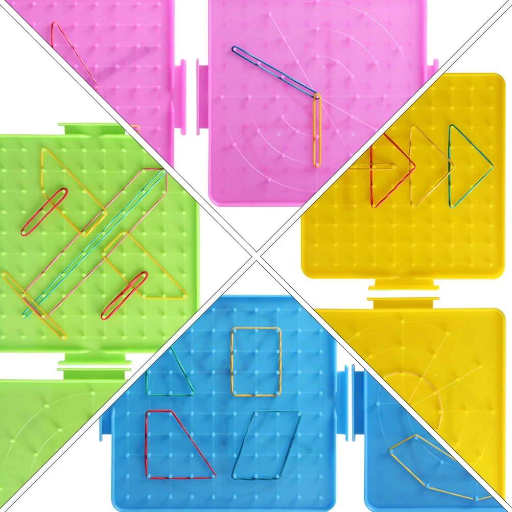 

1Set Mathematics Nail Board Primary Geometry Learning Plate Educational Teaching Instrument Kids Home School Nail Plate