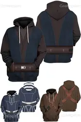 Anakin Cosplay Hoodie Men Costume Movie Space Battle Roleplay Fantasia Outfit Halloween Carnival Party Clothes For Male Disguise