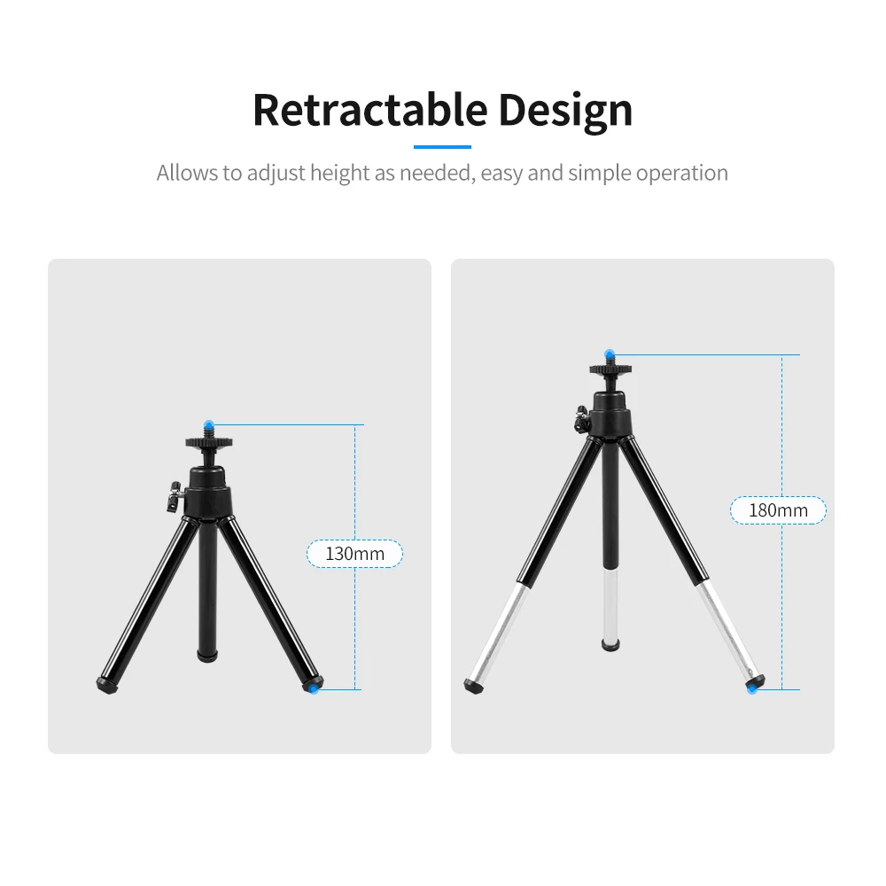 Подставка для камеры Портативный штатив для веб-камеры Легкий штатив для веб-камеры для смартфона Веб-камера Настольный штатив Держатель для телефона Настольная подставка