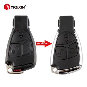Zmodyfikowana obudowa pilota z kluczykiem samochodowym dla Mercedes Benz B CLS C E S ML CLA CLK CL + W204 W205 W210 W211 W212 W221 pokrowiec na klucze bez Logo