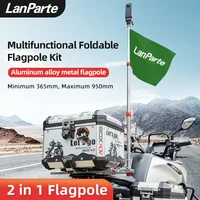 Lanaprte-asta de bandera ajustable multifuncional para motocicleta, soporte para Cámara de Acción, 360