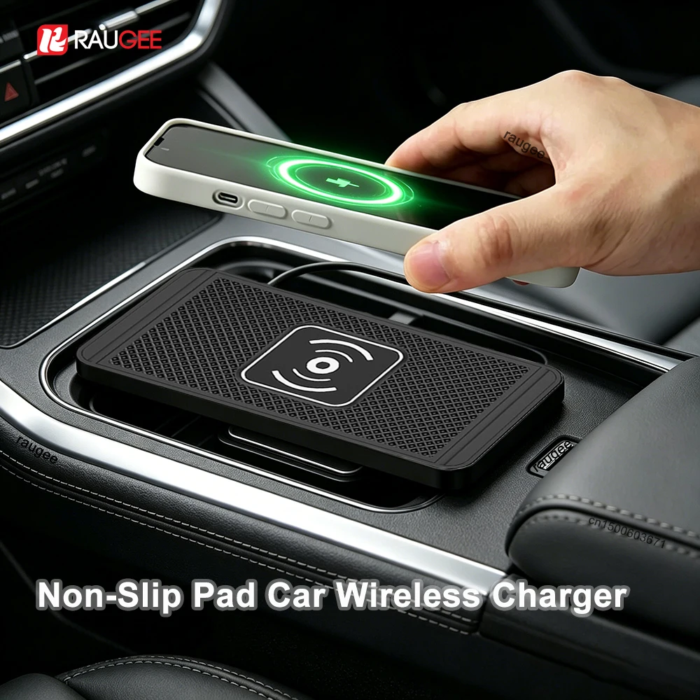 

Беспроводное зарядное устройство для автомобиля с нескользящей подставкой, индукционная зарядная панель для iPhone 17, 16, 15, Samsung S25, S24, Xiaomi, автомобильное зарядное устройство для телефона