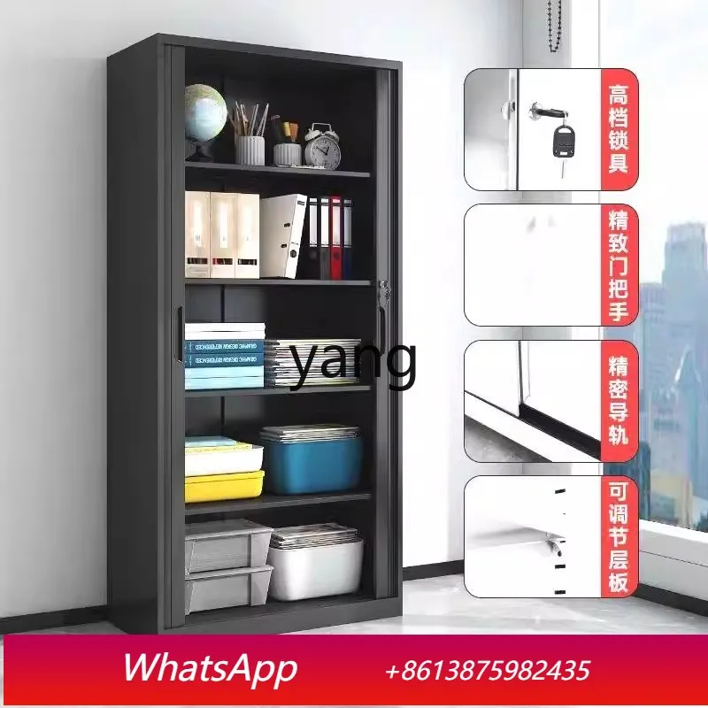 

LH Rolling Shutter Door File Cabinet Office Sliding Door Storage File Cabinet Sliding Door Steel Wardrobe