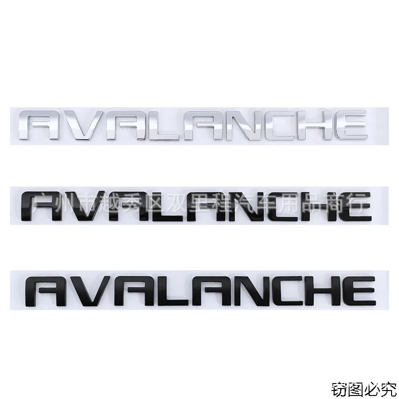 

Suitable for Chevrolet GMC AVALANCH modification, electroplated ABS car label, trunk label decoration car sticker emblem