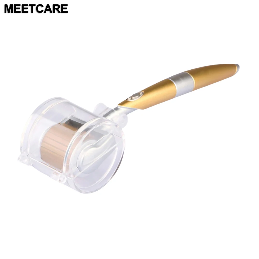 ZGTS-Roller Derma de titanio con 192 agujas, sistema de microagujas, Dermaroller para el cuidado de la cara, tratamiento de la piel, herramienta de belleza