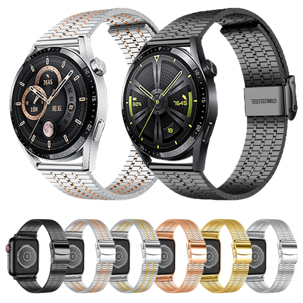 Metal Strap For HUAWEI WATCH GT 3 46mm 42mm belt Bracelet 44mm 40mm HONOR Magic 20mm 22mm Stainless Steel Band Wrist Wristbands