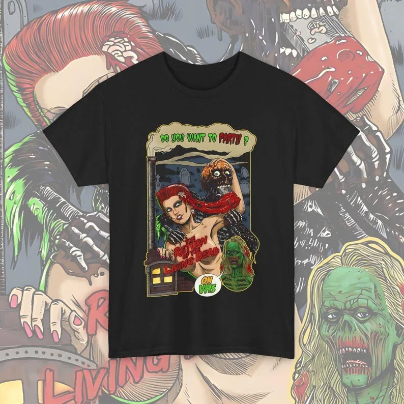 

Return Of The Living Dead T-shirt, Horror Movie Tee, Zombie Film Shirt, Scary Halloween Clothing, Creepy Graphic Top