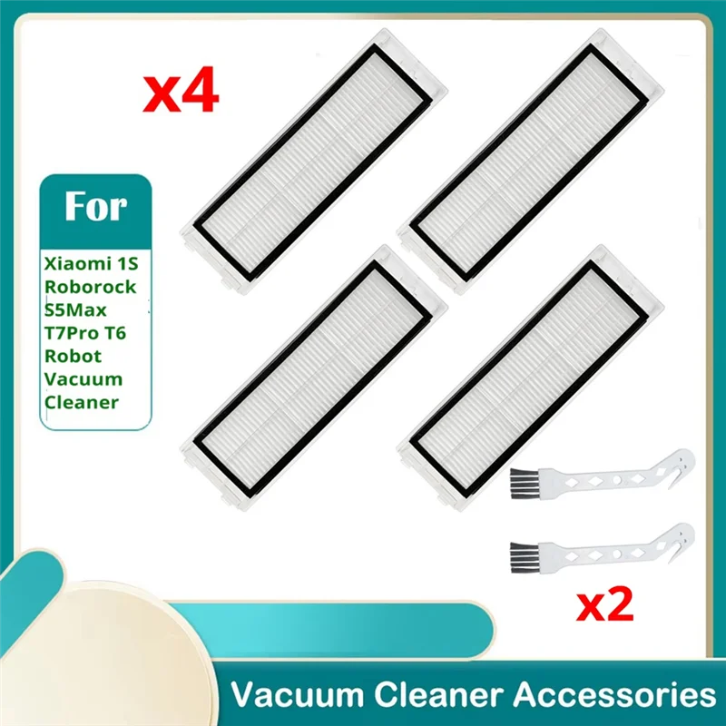 BAAM-untuk Xiaomi 1S Roborock S5 Max T7 Pro T6 Aksesori Robot Pembersih Robo Sikat Aksesori Suku Cadang Pengganti Inti Filter