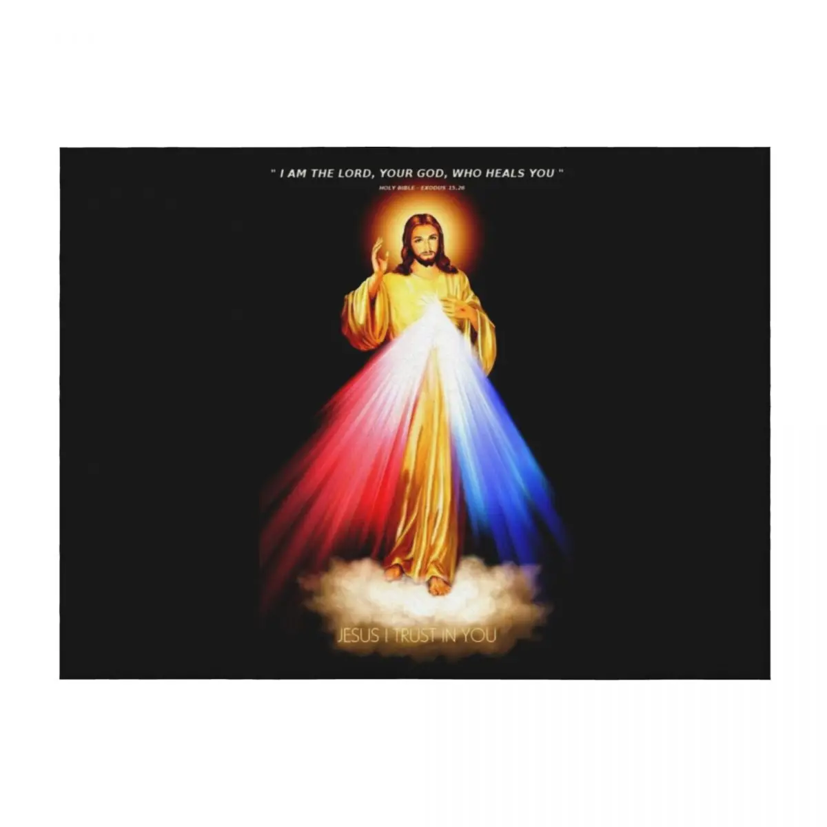 

Divine Mercy Lord Jesus I trust in you Throw Blanket Winter beds Flannel Multi-Purpose Vintage Blankets