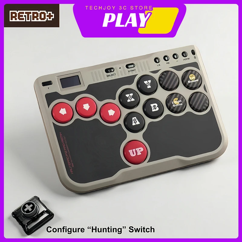 

Haute42 Retro + Hitbox Fighting Game Controller Fighting Hitbox Игровая клавиатура для ПК/PS3/PS4/PS5 Switch Steam Joystick Arcade