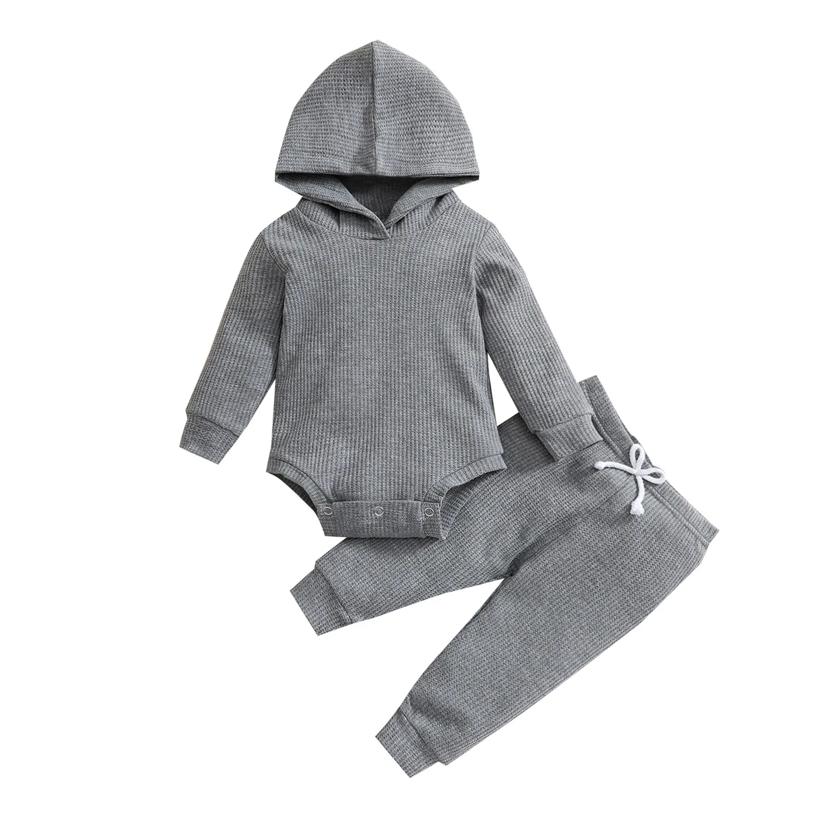 2Piece Sets Spring Newborn Boy Clothes 0 To 3 Months Korean Casual Solid Long Sleeve Bodysuit+Pants Baby Luxury Clothing BC550