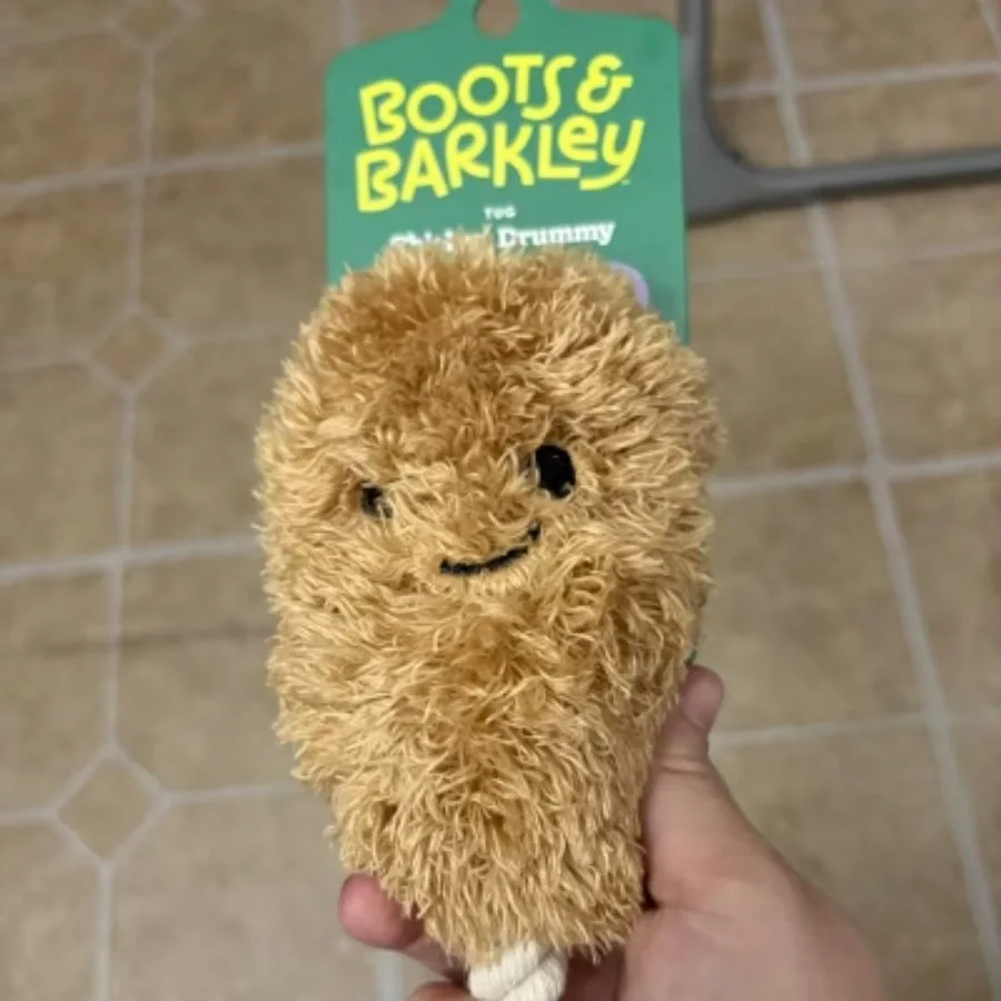 8.5" Chicken Drummie Dog Plush and Rope Toy - view 5