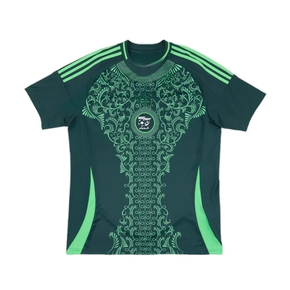 25 nueva camiseta de manga corta transpirable de secado rápido con estampado 3D de fútbol callejero para hombres argelinos