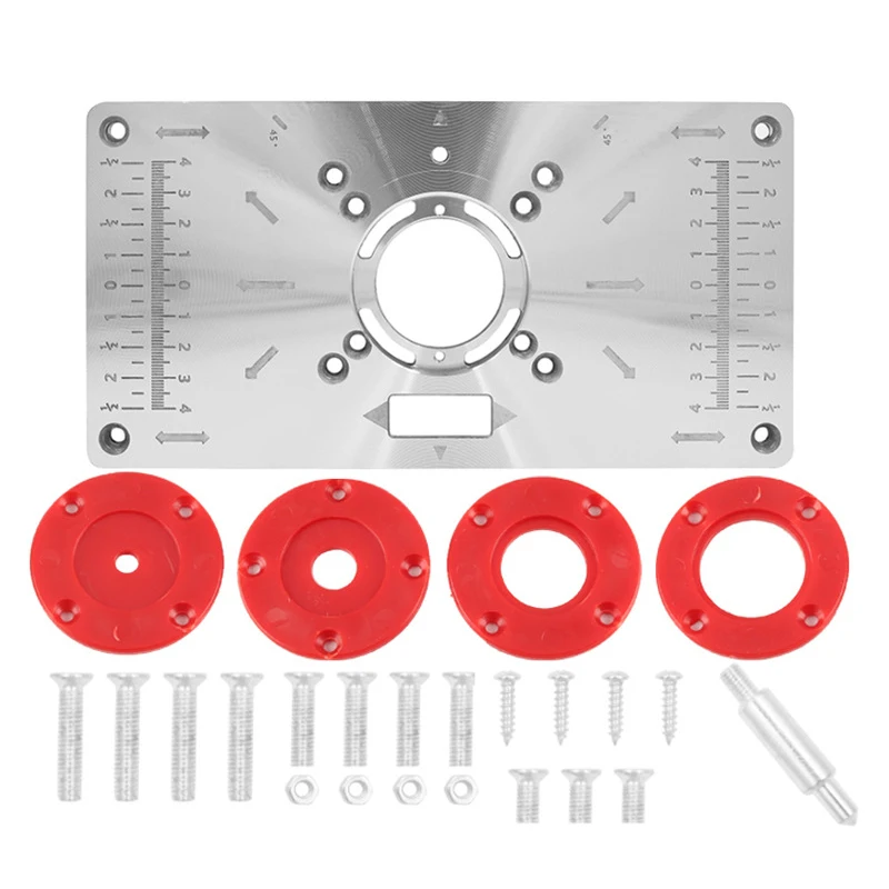 Aluminium Carpenty Router Table Insert Plate Multifunctional Woodworking Benches Carpenter Trimming Machine Engraving Board