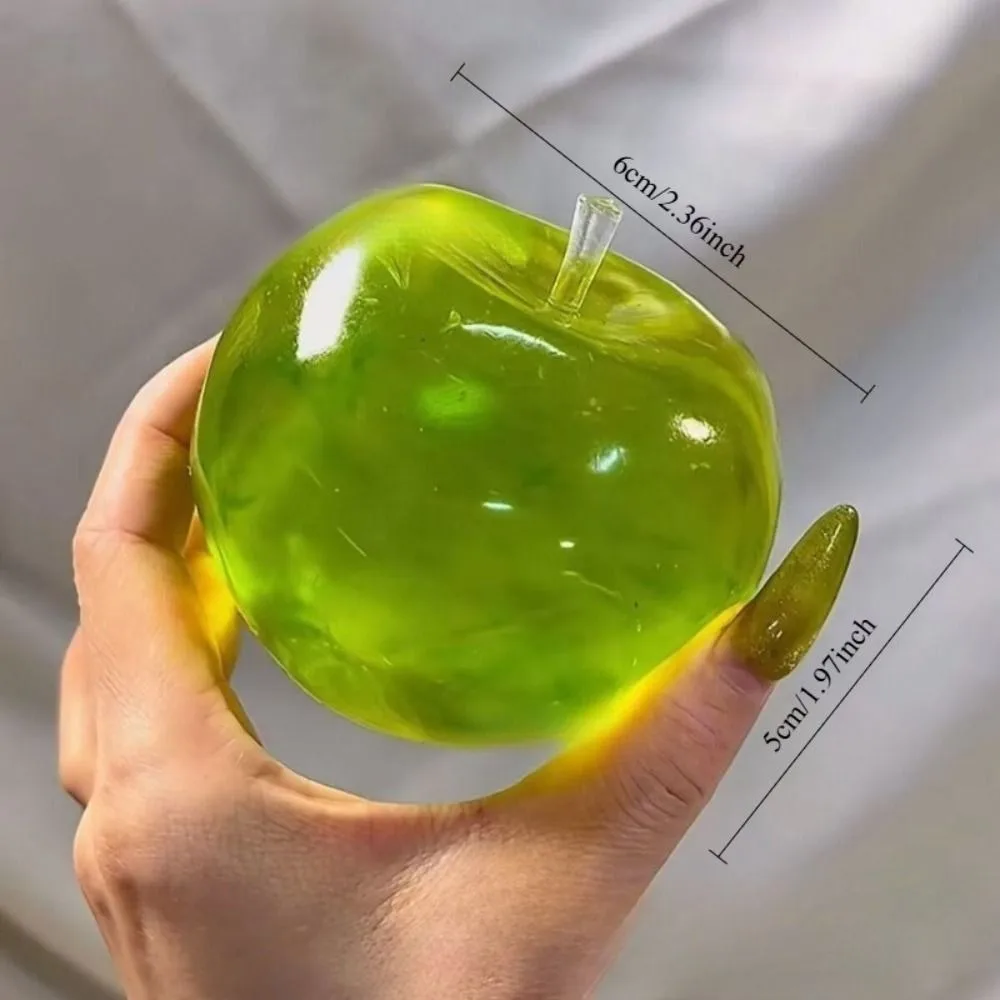 Handgefertigter Stressabbau-Ball in Apfelform, Lebensechte Frucht-Quetschfigur mit Langsamer Rückfederung, Lustiges Neuheiten-Spielzeug zur Beruhigung – Detail 3