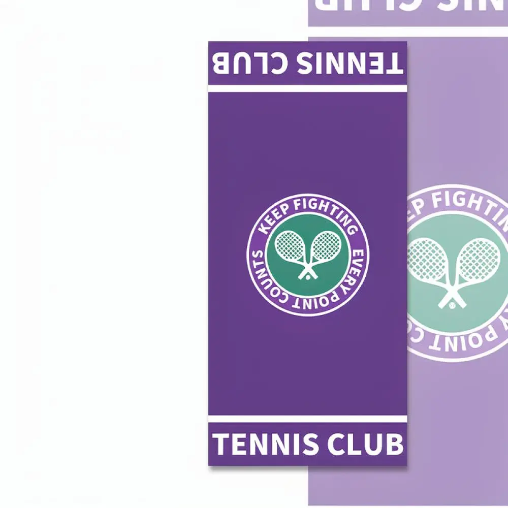 Wimbledon Inspired Cartoon Tennis Towel Quick Drying Portable Sweat Towel For Athletic Running Cycling Gym Workout