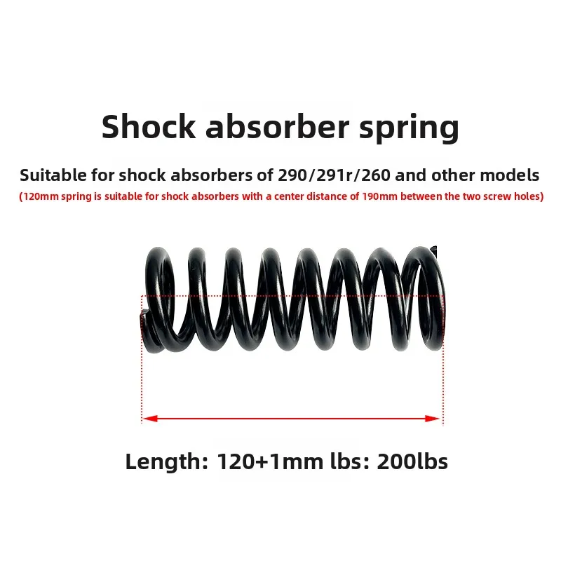 EXA 290 291R 388RL and for DNM DV-22 DV-22AR Scooter bicycle rear shock absorber special spring 120mm