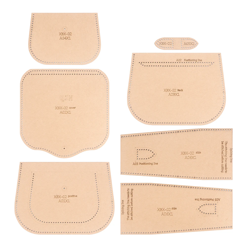 DIY Leather Paper Pattern Set for Elegant Bags