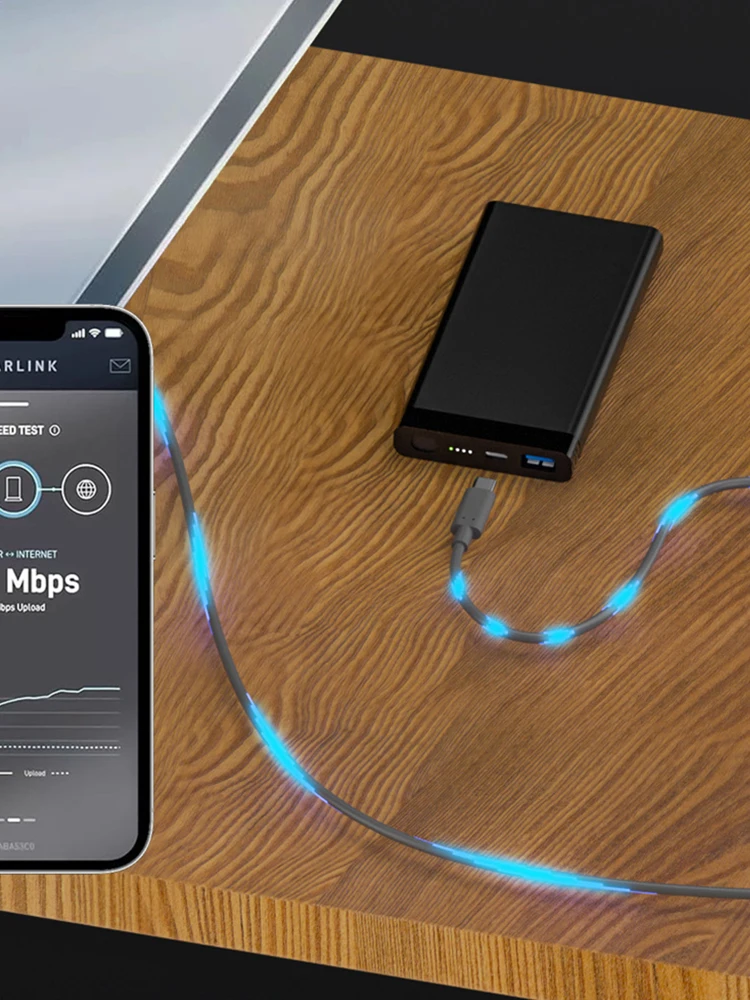 For Starlink Mini Gen 3 Type-C To DC/DC To DC Fast Charging Power Cable Outerdoor Waterproof Barrel Jack Charging Cable 100W