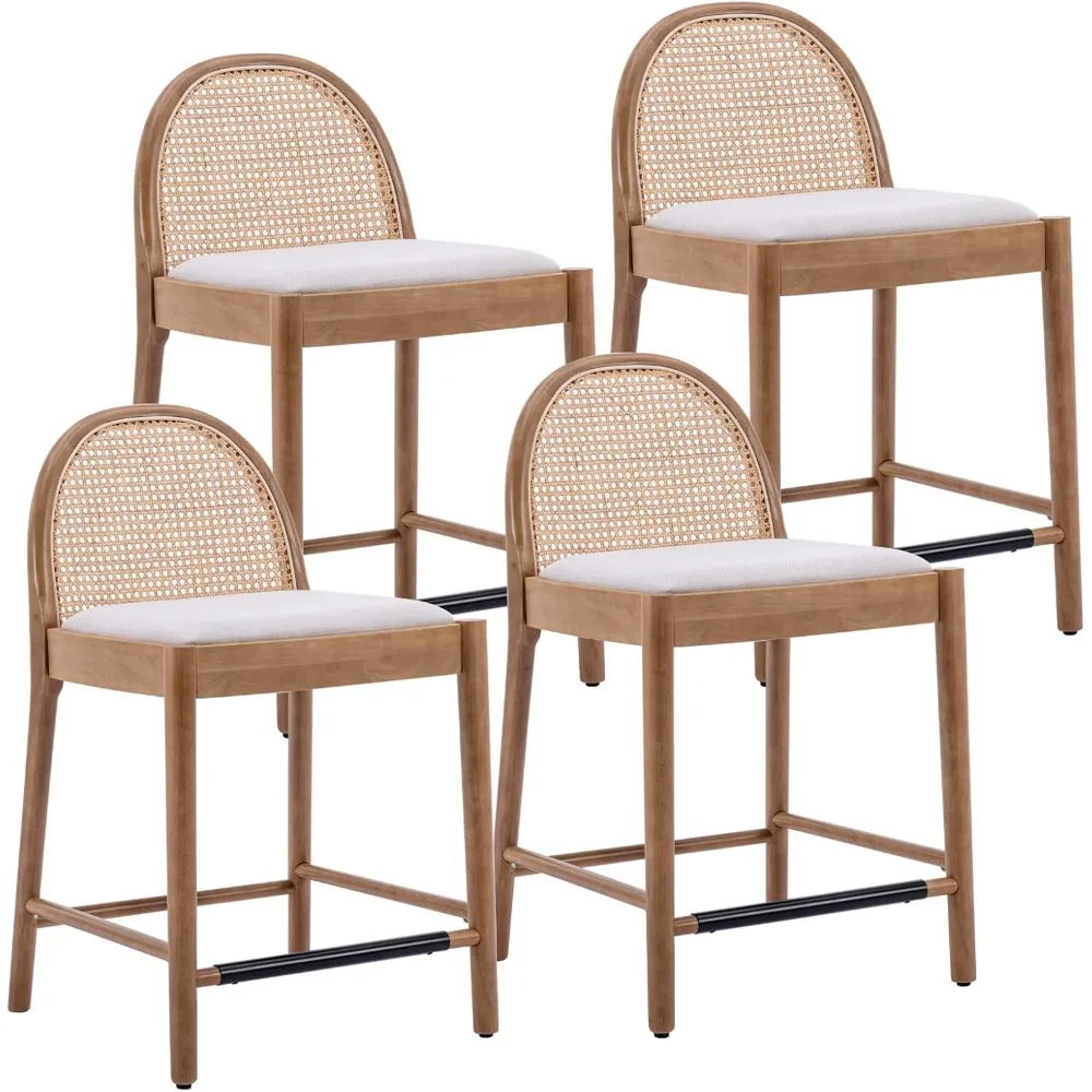 Modern Linen Counter Stools Set of 4, 26