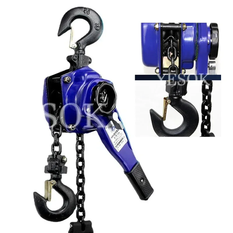 

0.75t/1t/1.5t/2t Manual Manganese Steel Hook Wire Traction Hoisting Tool Lever Small Hand Chain Manual Traction Hoist 3M