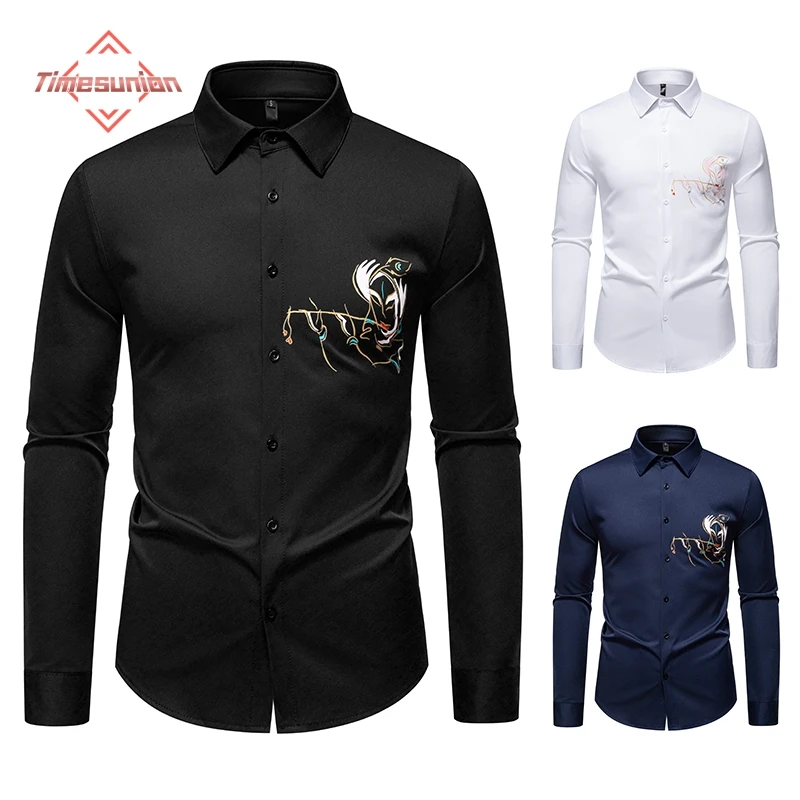 قمصان رجالي عتيقة مطبوعة فاخرة مصممة قمصان Vaqueras Hombre 2026 قميص رجالي غير رسمي بأكمام طويلة