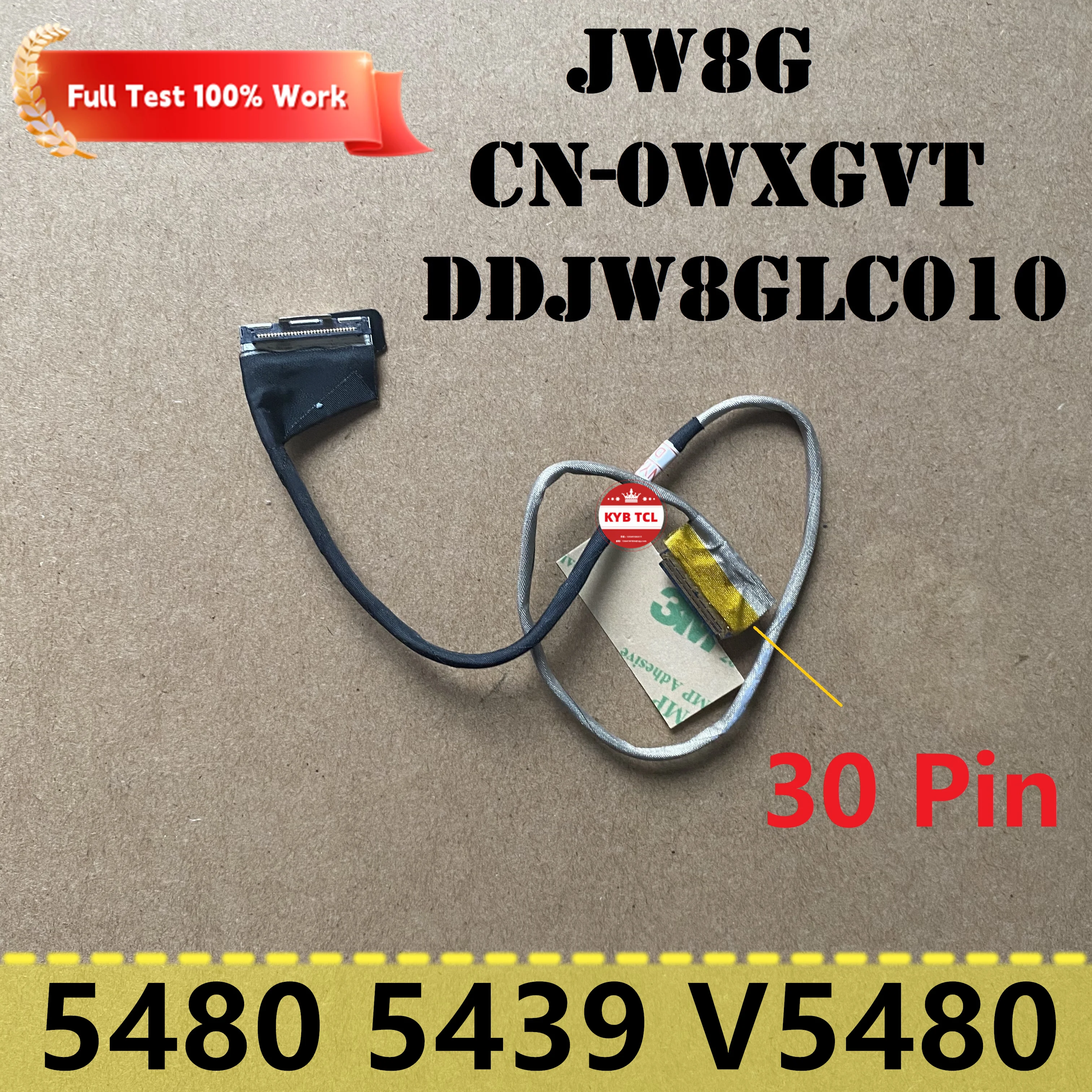 

Dell Vostro 5480 5439 V5480 подлинный LCD ноутбук LVDS видео кабель DDJW8GLC010 DDJW8GLC000 JW8G CN-0WXGVT 0WXGVT WXGVT 30PIN