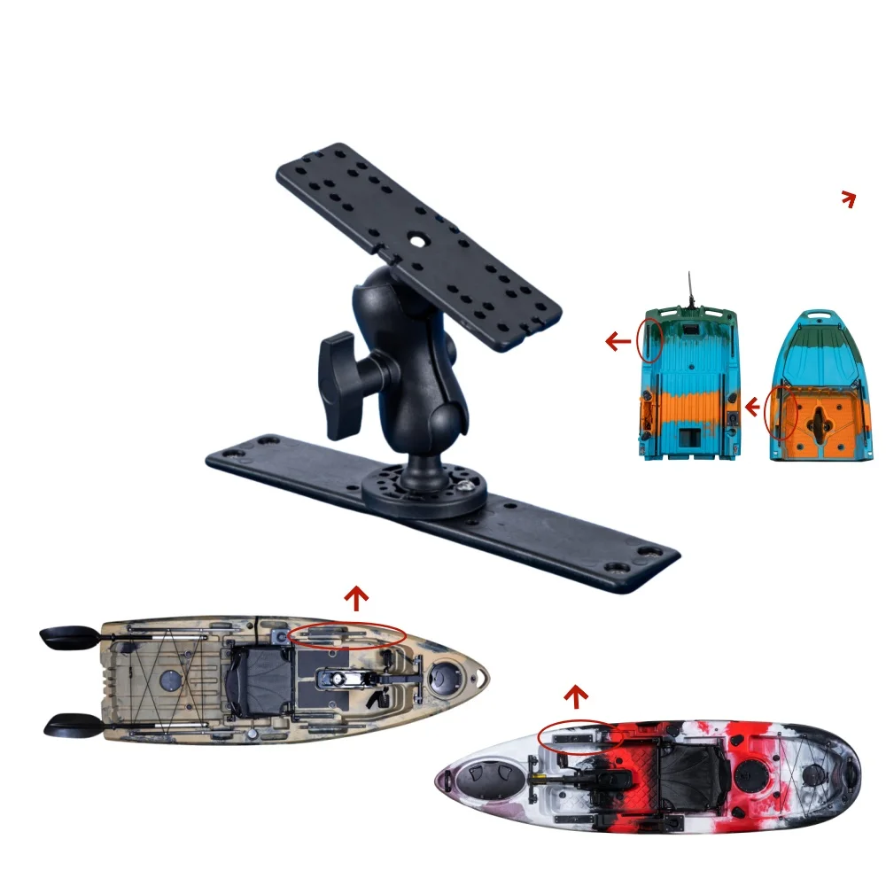 

Крепление для каяка с шаровым шарниром и гарантией 1 год, может использоваться как крепление для эхолота и монтажная пластина, аксессуары для каяков