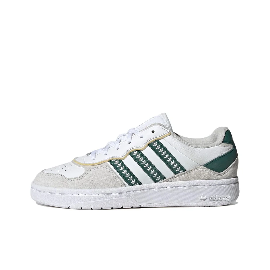 adidas-originals-courtic-skateboard-shoes-unisex-low-top-white-green-light-gray-id4080
