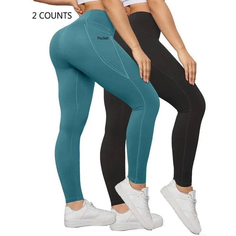 

Nylon 66 Yoga Pants with Pockets Women's Fashion Summer Outfit Cross-Border Pocket Yoga Trousers Ladies' Stylish Set