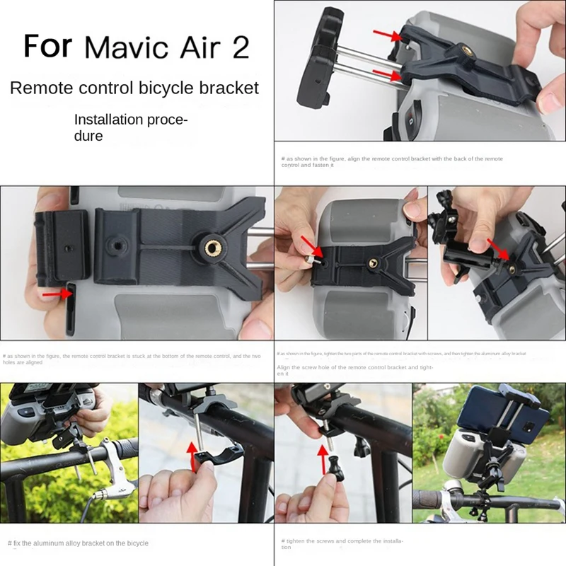 1 Set Remote Controller Bicycle Holder For DJI Mavic 3 Mini Air 3 2S Bike Holder