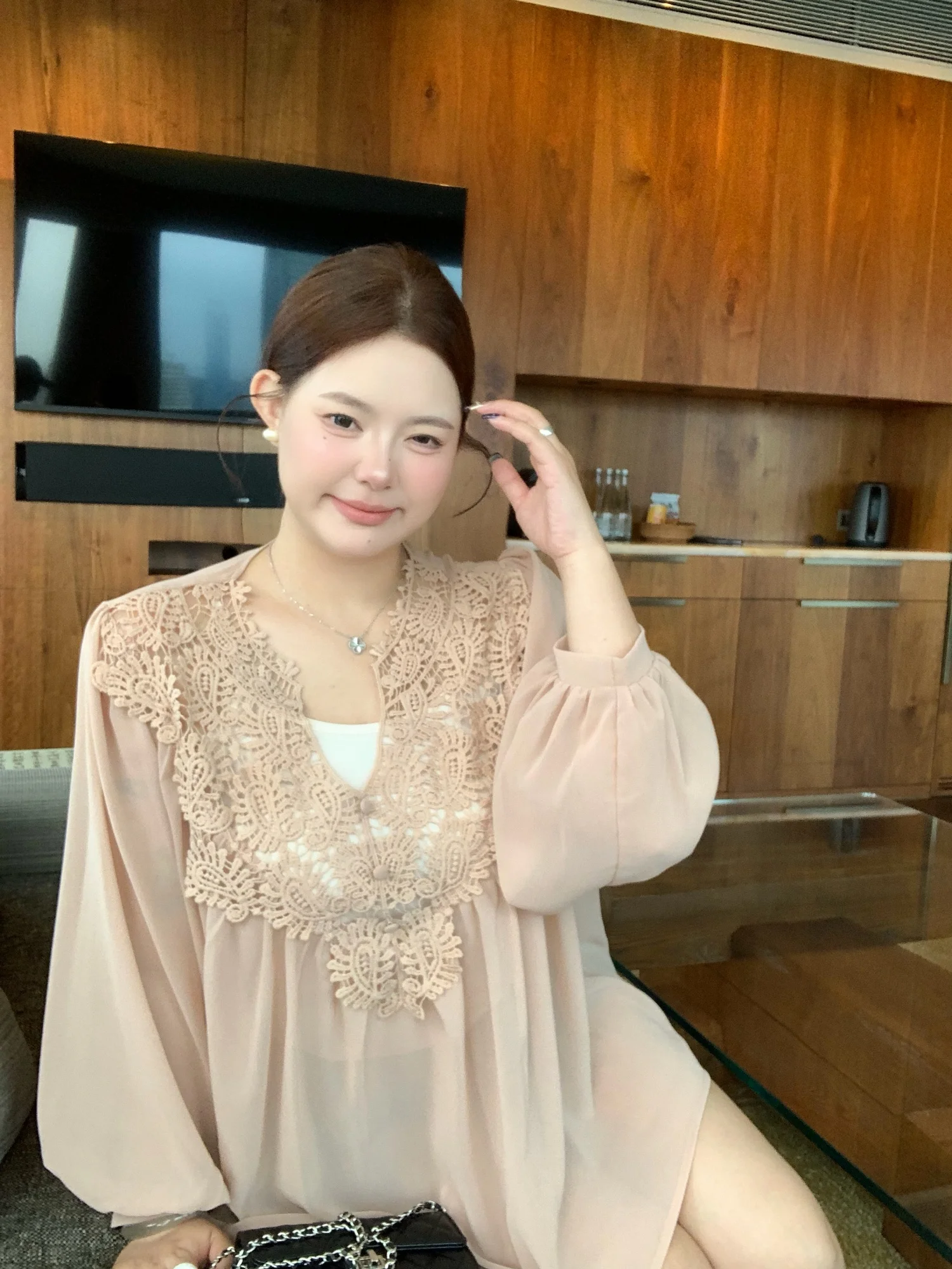 

Soft Dra Loose Women's irts Two-Piece Set Conceal Belly Hide Flaws Summer Casual Sle Polyester Georgette Top Skirt