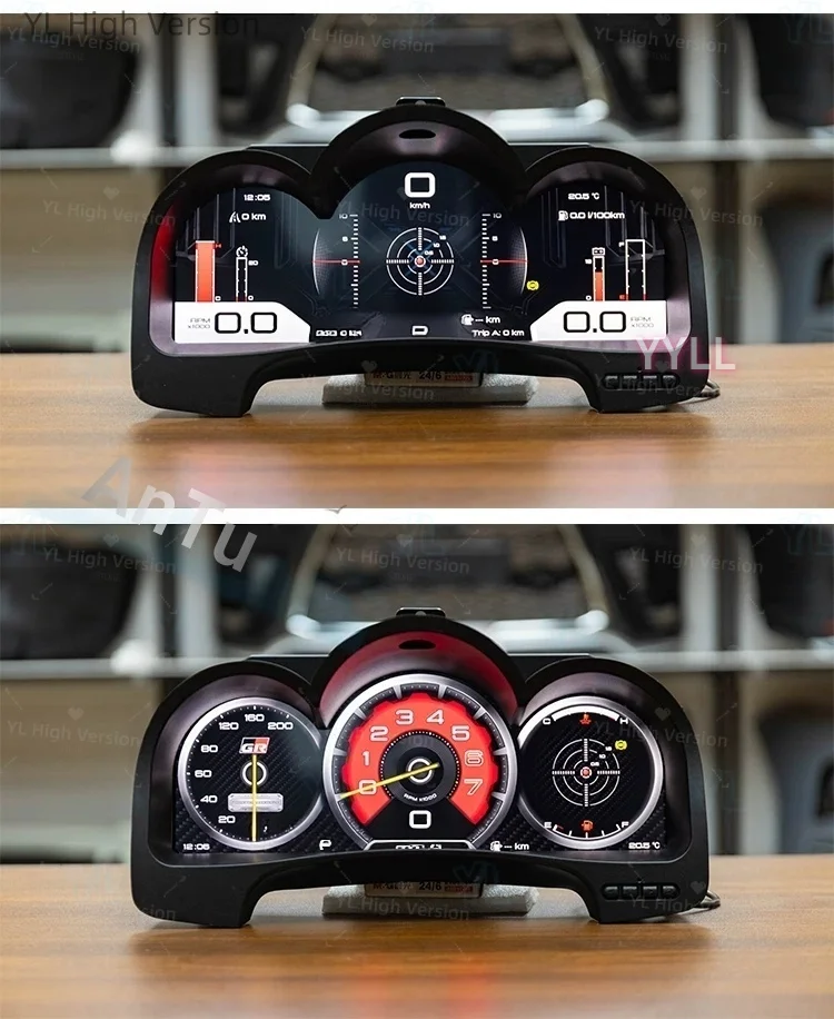 LCD Dashboard  For Toyota Hilux Fortuner 2005~2024 / Innova 2016-2022 Speedometer Car Digital Cluster Cockpit Instrument Panel