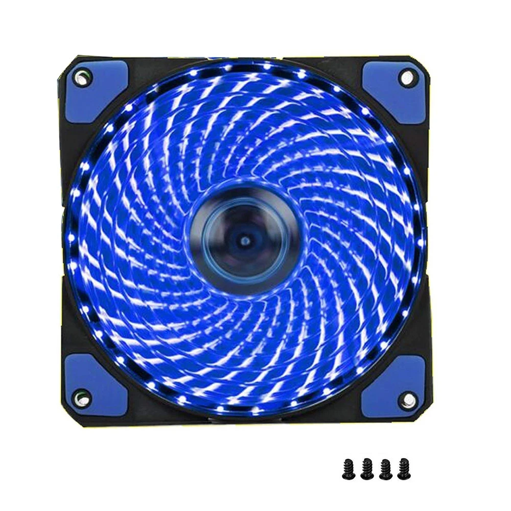 1Pcs PC Computer Case Fan 120mm 33 LED Silent Fan Heatsink Cooling For Computer Cases, CPU Coolers And Radiators Ultra Quiet